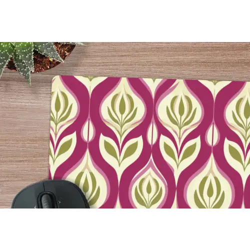 Retro - Floraal - Paars muismat rubber klein 262 -closeup