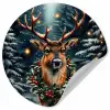 Kerst - Magie - Bos - Kleurrijk Wandcirkel behangsticker klein -3d