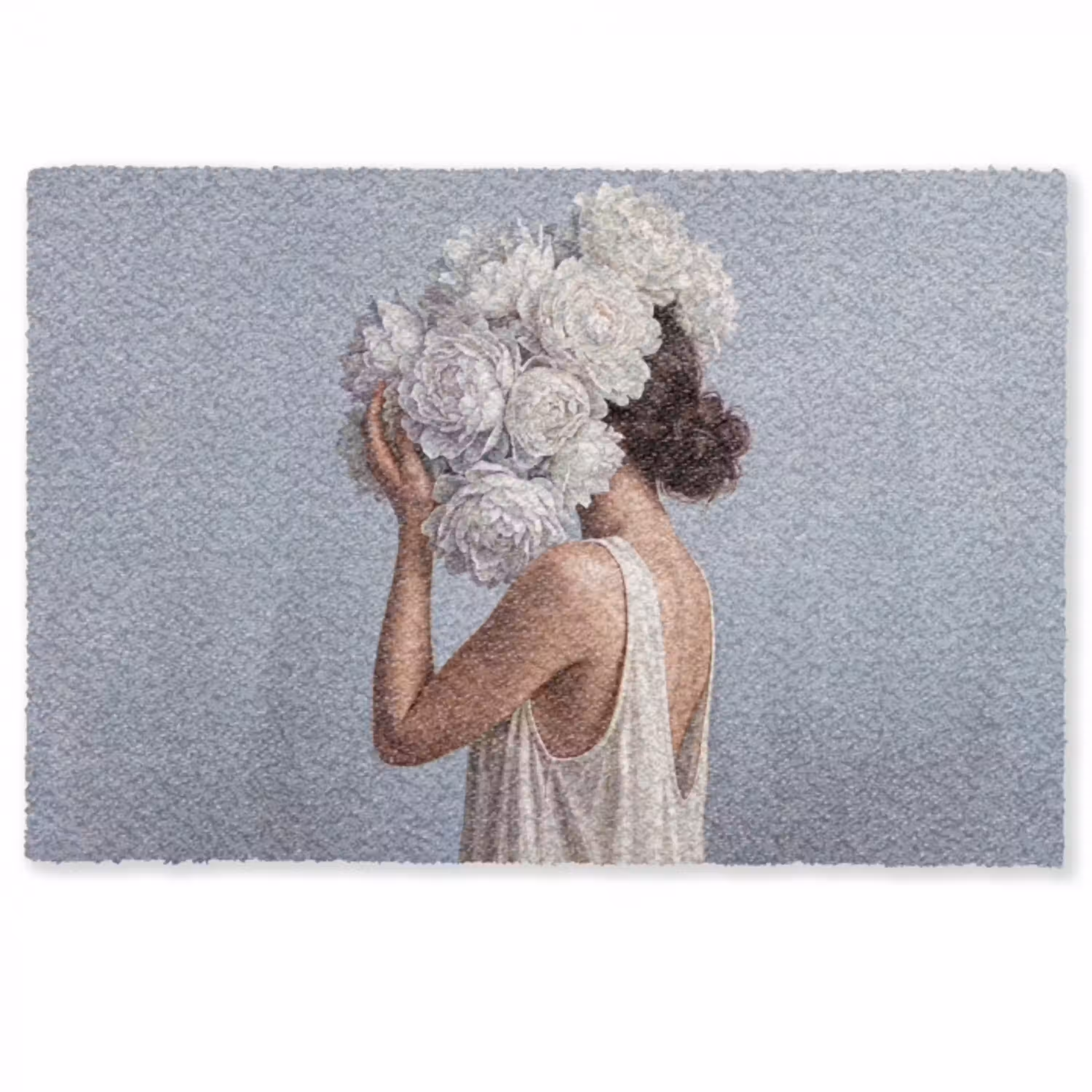 Bloemen - Vrouw - Wit Deurmat klein -zkaufland3d