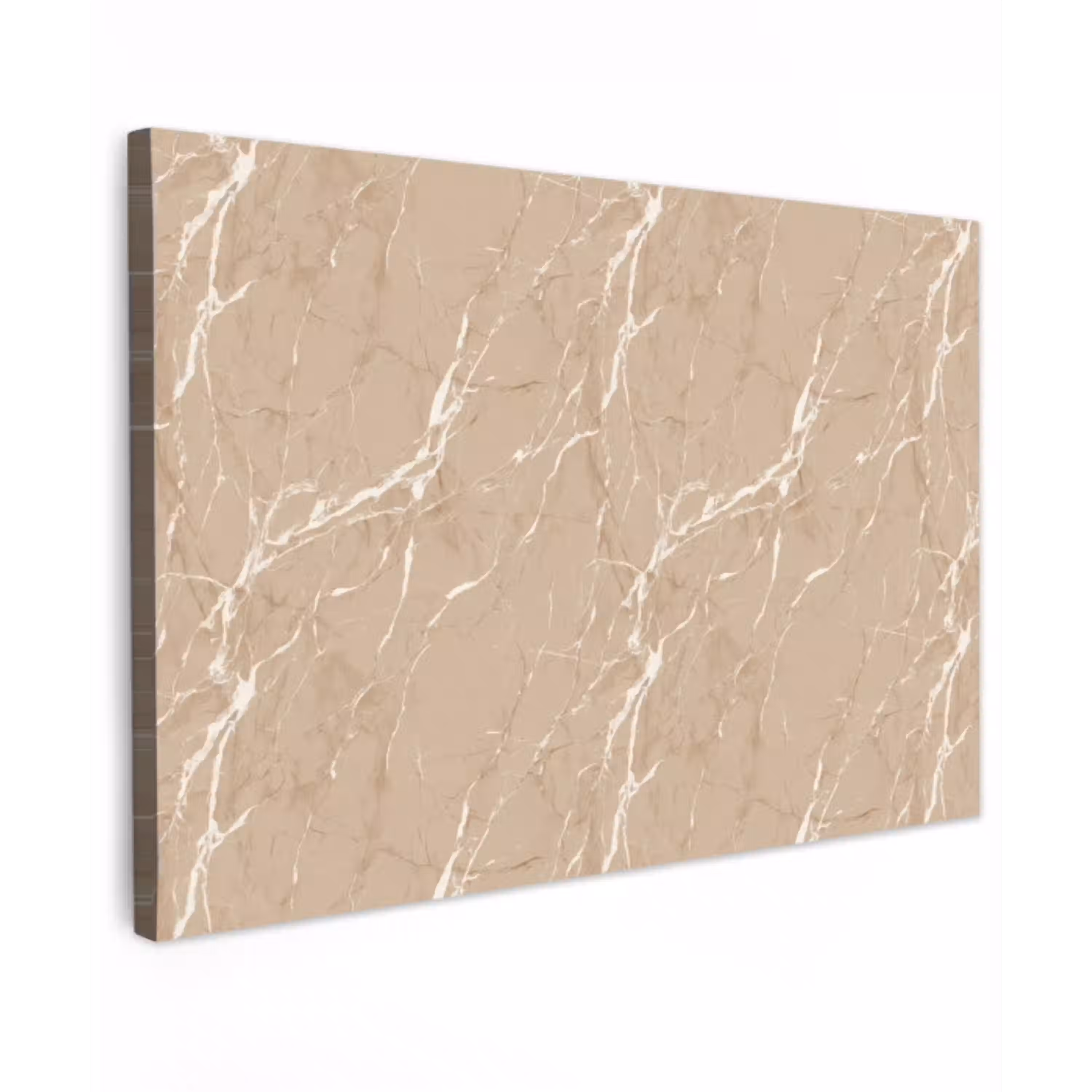 Beige - Marmer - Organisch - Wit canvas 2cm klein 34 -z3d