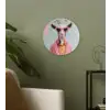 Zonnebril - Roze - Geit - Horen Wandcirkel kunststof plaat 5mm dik klein -sfeer3