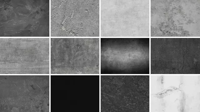 Verschillende voorbeelden van spatschermen uit de 'Beton' collectie.