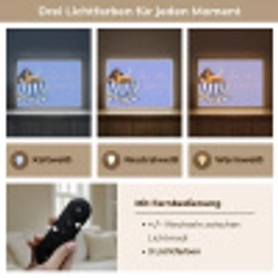 Mok - Koffie - Vrouw - Paars Light Box met batterij (Wandlamp) middel -USP_lichtkleurDE