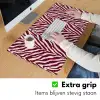 Zebra - Motief - Bordeaux - Rood Muismat XXL klein 681 -sfeer3