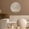 Bloesems - Wit - Boot - Minimalistisch Akoestische PET Vilt - Rond klein -sfeer1