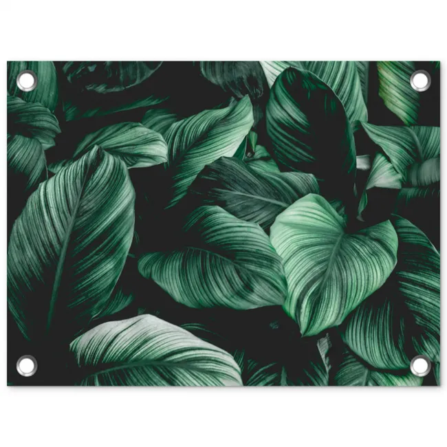 Intrigerende Bladpatronen tuinposter los doek klein -3d