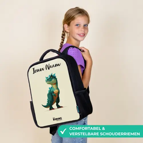 Dino - Dier - Groen Rugzak - Zwart middel -sfeer6_NL