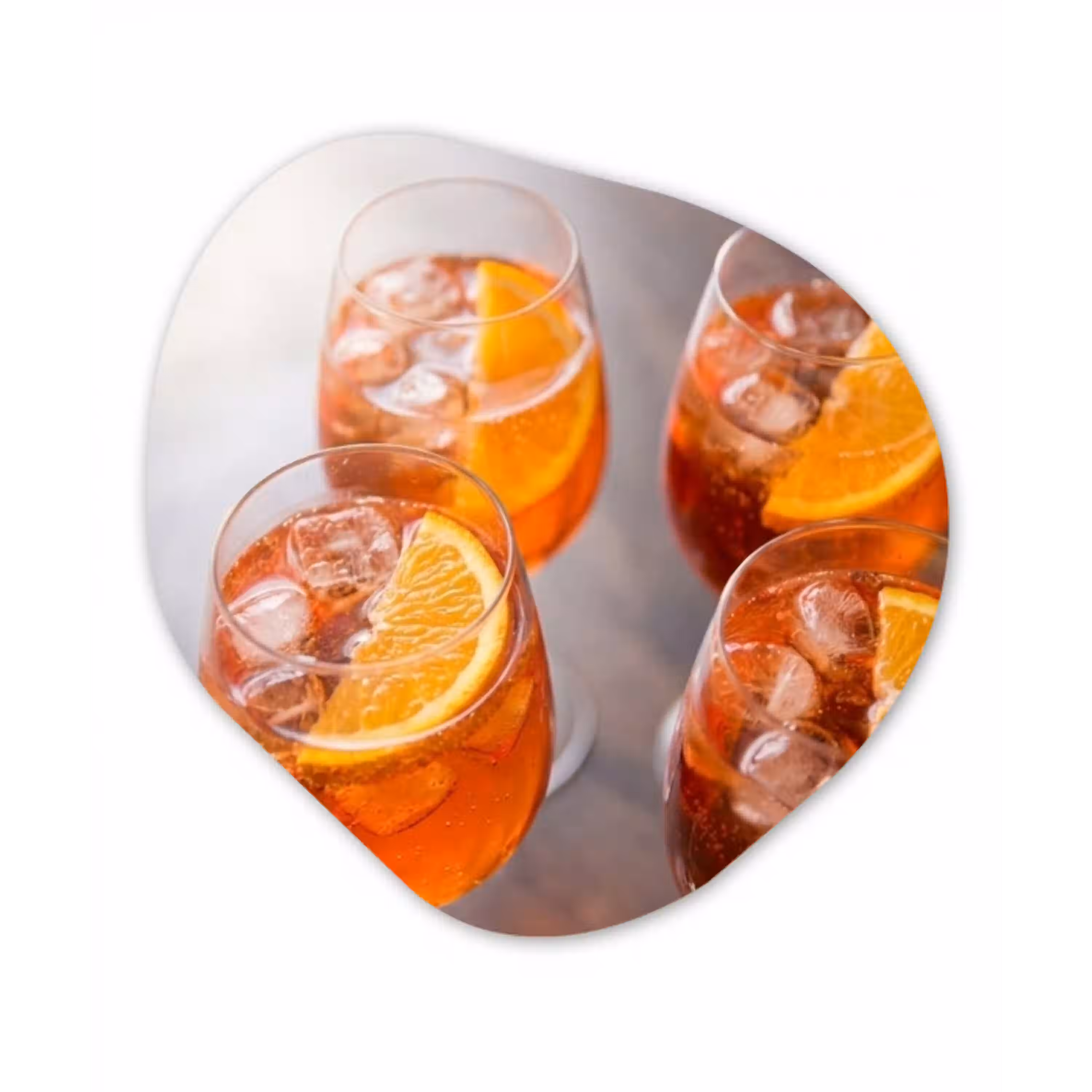 Drank - Sinaasappel - IJs - Zomer - Oranje Wandcirkel Organisch Forex 3mm klein -3d