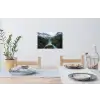 Waterval - Bomen - Bergen Muursticker klein -eettafel