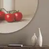 Spaghetti - Melk - Tomaten - Eieren - Brood Akoestische PET Vilt - Rond klein -sfeer5_closeup