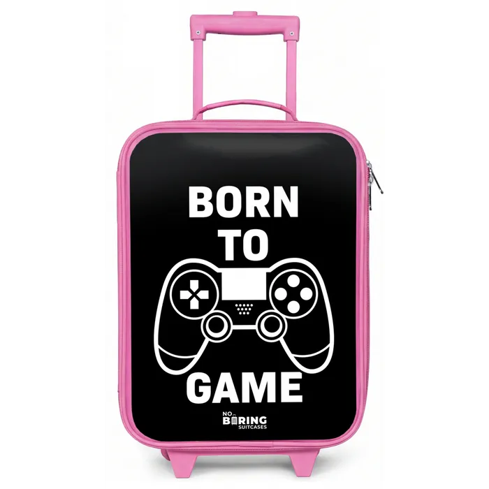 Born to game met controller Kinderkoffer - Roze klein -zz3dotto