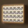 Waaier - Patroon - Zwart - Beige Light Box met batterij (Wandlamp) middel 907 -z3d_website