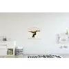 Vrouw - Golven - Zwart textielposter latten blank klein -kinderkamer