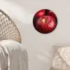 Rood - Appels - Fruit Wandcirkel plexiglas klein -sfeer5