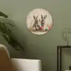 Konijnen - Bloemen - Eieren Akoestische PET Vilt - Rond klein -sfeer2