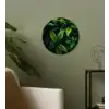 Bladeren - Regendruppels - Licht - Groen Wandcirkel plexiglas klein -sfeer3