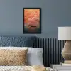 Zee - Boot - Wolken - Oranje fotolijst zwart zonder passe partout klein -sfeer3