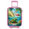 Schildpad in tropisch water met flamingo Kinderkoffer - Roze klein -zz3dotto