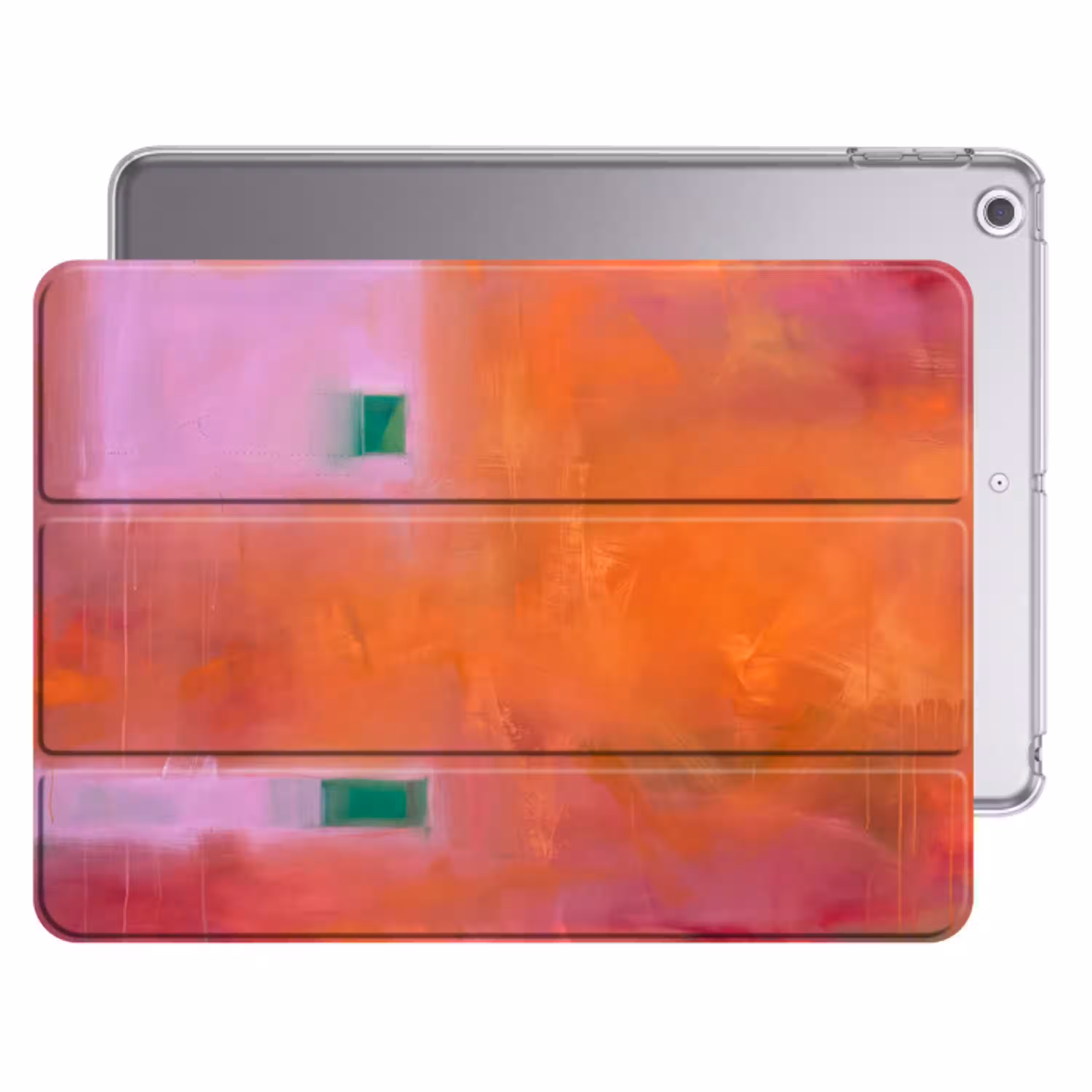 Abstract - Vlakken - Kunst - Modern - Oranje Apple iPad 2017 middel -threedimensional_3d_global