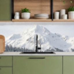 Berg - Sneeuw - Winter - Natuur - Wit keuken achterwand 2 middel -sfeer3