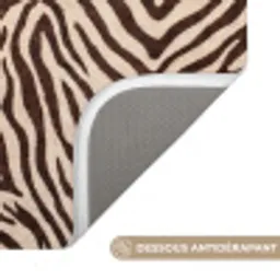 Zebra - Strepen - Bruin Badmat klein -USP_AntislipFR