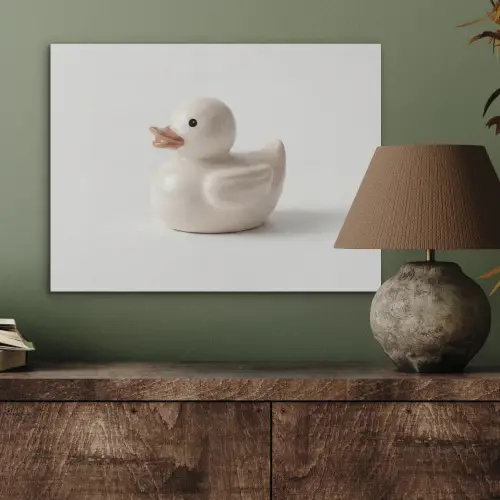Badeend - Minimalistisch - Wit PET vilt klein -sfeer2