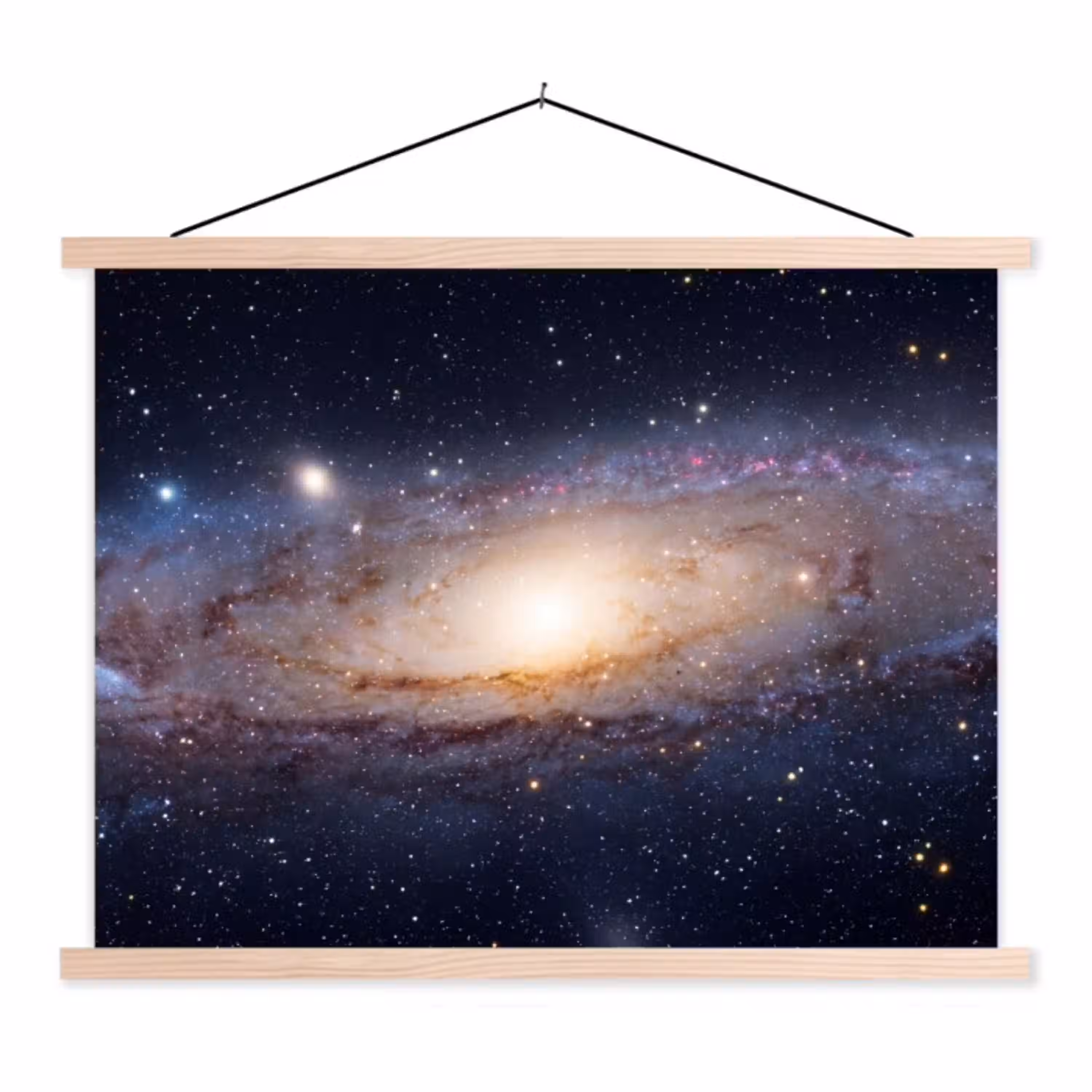 Sterrenstelsel - Ruimte - Kosmos textielposter latten blank klein -3d