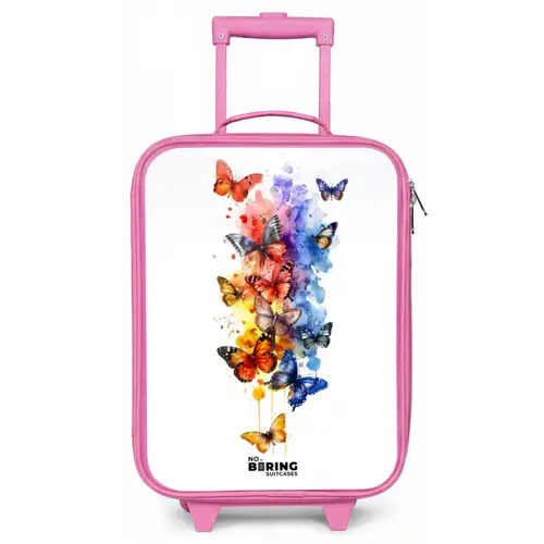 Vlinderzwerm Kinderkoffer - Roze klein -zz3dotto