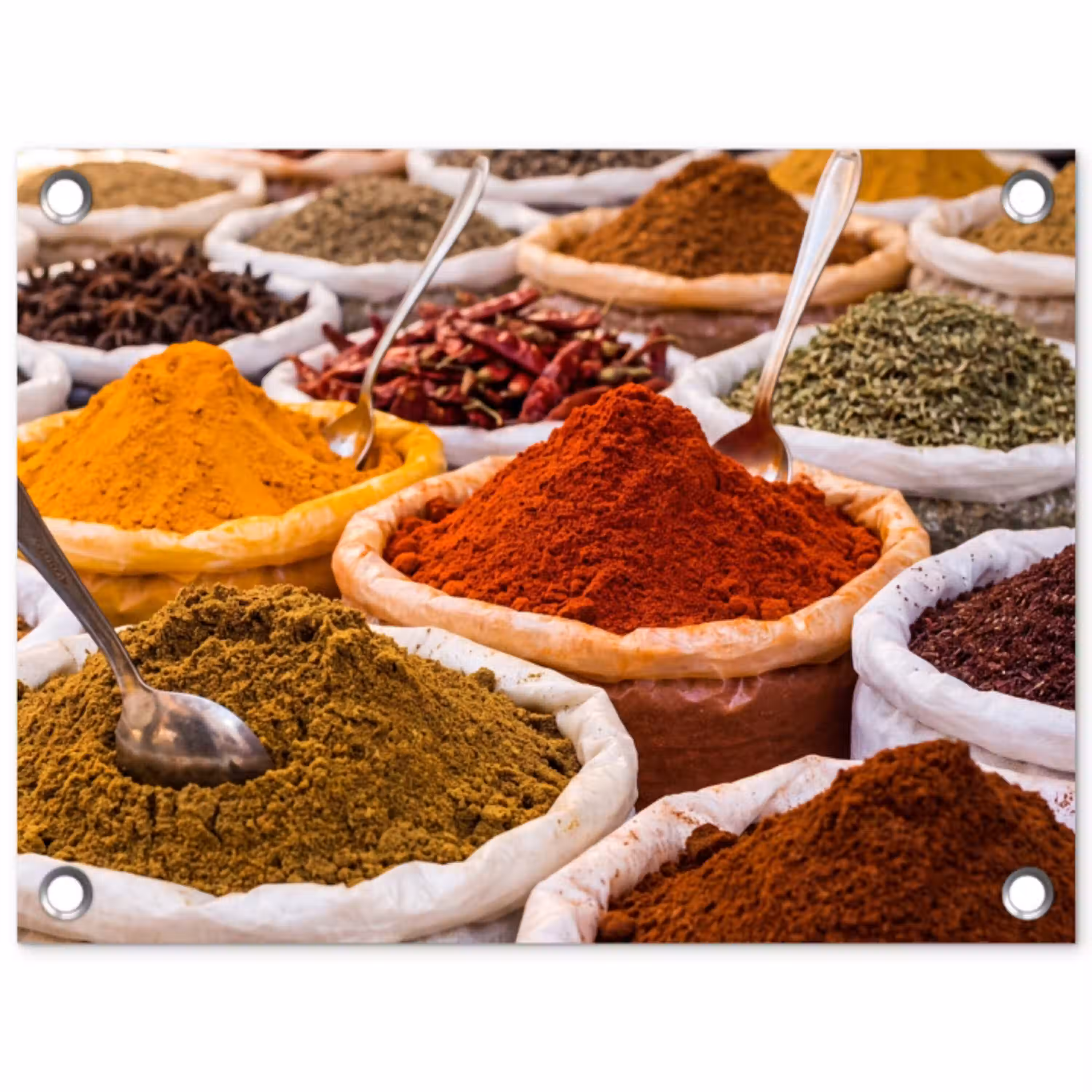 Kruiden - Markt - Eten tuinposter los doek klein -3d