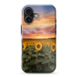 Zonnebloemen - Heuvellandschap - Geel Toughcase MagSafe Apple iPhone 17 klein -3d