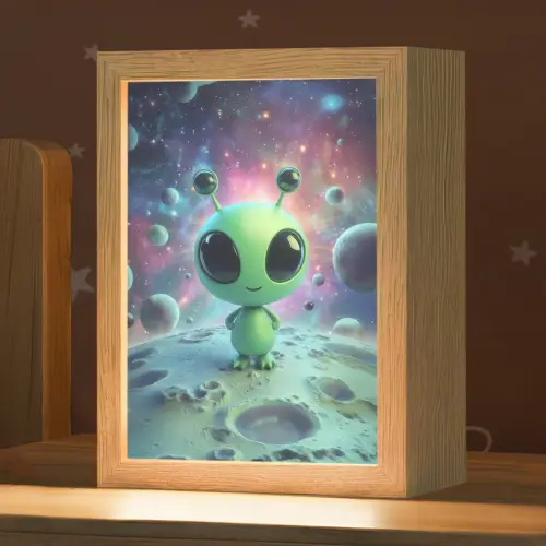 Alien - Groen - Planeten - Ruimte Light Box met kabel klein -zzz_3d_website
