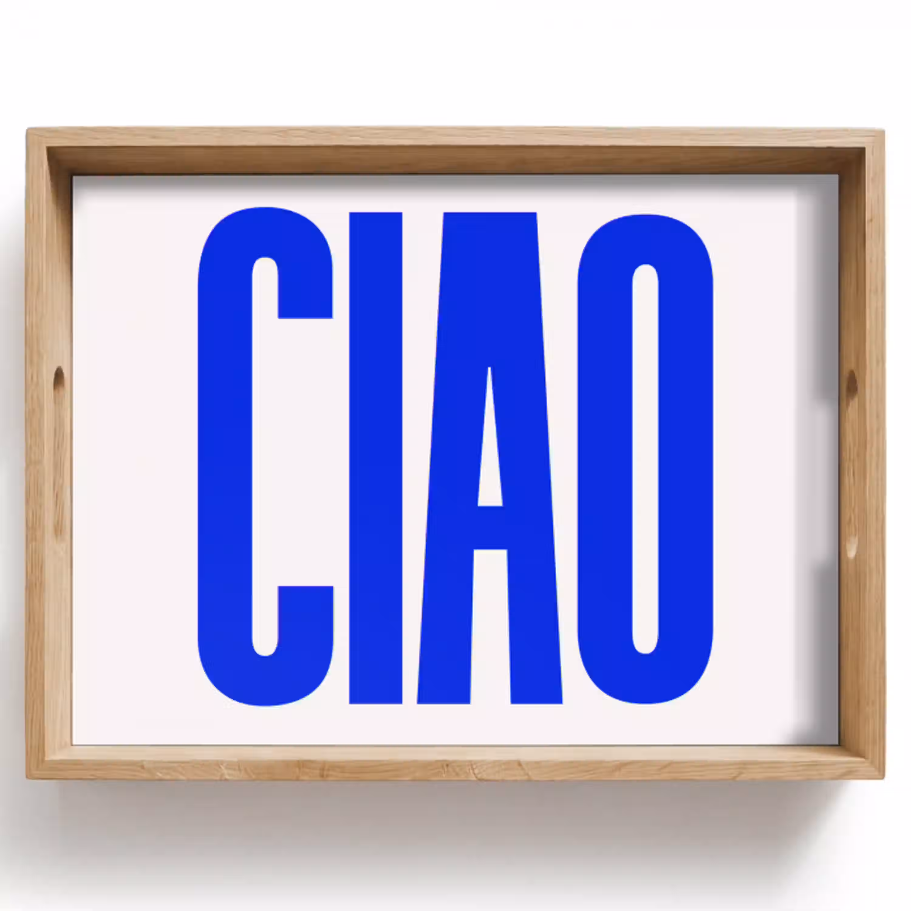 Ciao - Hoofdletters - Blauw - Minimalistisch Dienblad Rechthoek middel -z3d_shopping