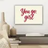 you go girl - Rood - Wit canvas 2cm klein -sfeer6