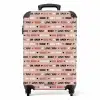 Liefdeswoorden op lichtroze NBS - Handbagage koffer - Volwassenen Unisex middel -productfoto_recht