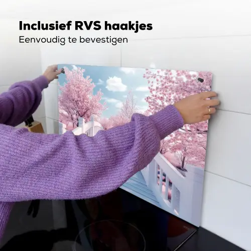 Brug - Kersenbomen - Wit Inductie beschemer met haakjes klein -ky-ophangen-nl