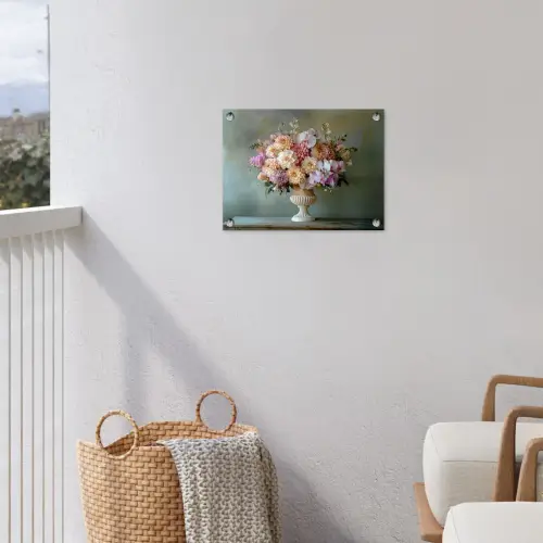 Orchidee - Boeket - Vaas - Bloemen tuinposter los doek klein -sfeer8