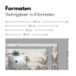 Kraanvogels - Palmbomen - Tropisch Muismat XXL klein -sfeer5