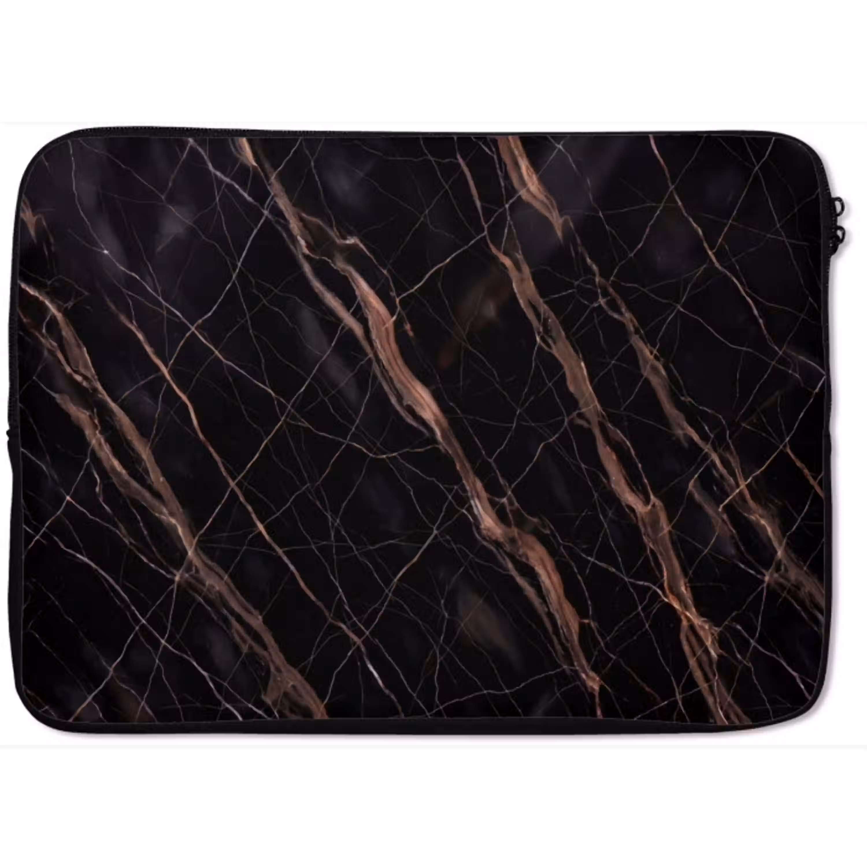 Marmer - Goud - Patroon - Luxe - Zwart laptophoes neopreen klein -zkaufland3dotto