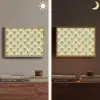 Klassiek - Waaier - Groen Light Box met batterij (Wandlamp) middel 907 -sfeer3