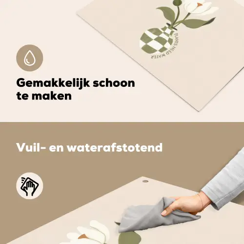 Bloem - Wit - Vaas - Quote Inductie beschemer met haakjes klein -ky-schoon-nl