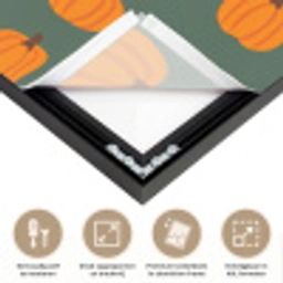 Pompoen - Patroon - Oranje Textielframe zwart klein 947 -USP_feed_closeupNL