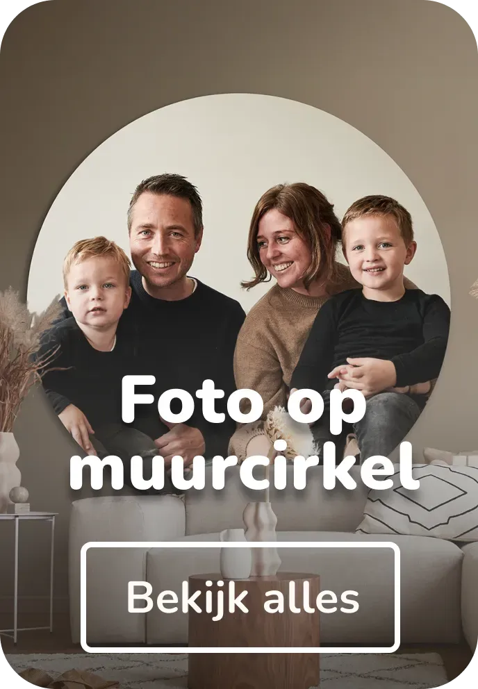 Eigen foto op muurcirkel