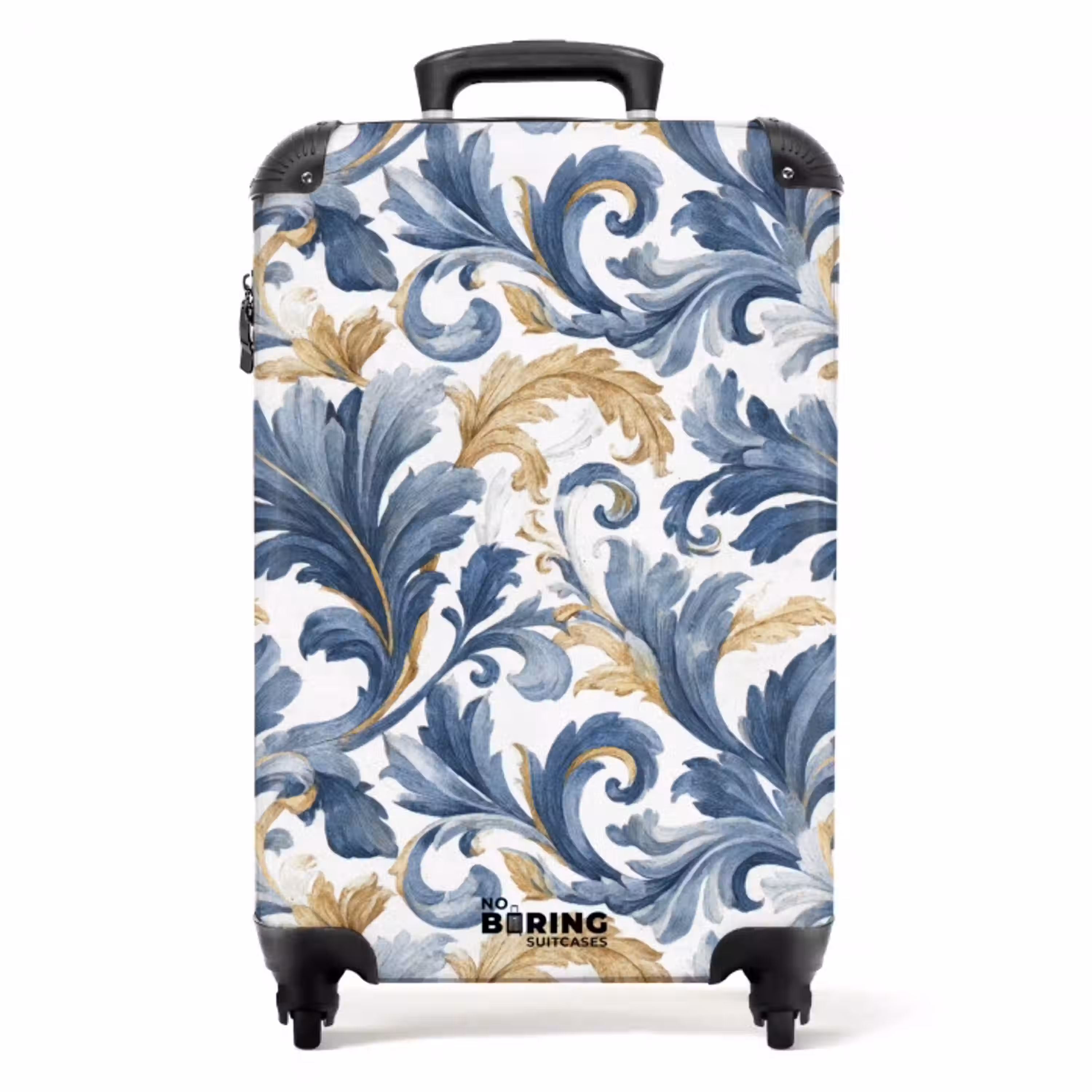 Barok bladeren goud bruin NBS - Handbagage koffer - Volwassenen Unisex middel -productfoto_recht