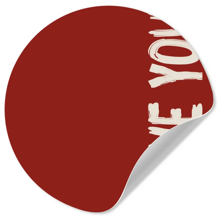 Schuin - Loveyou - Rood Wandcirkel behangsticker klein -3d