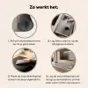 Beton - Patronen - Industrieel Inductie beschermer vinyl 3mm middel 274 -sfeer9