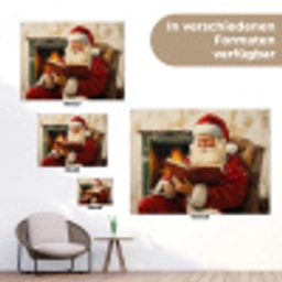 Kerst - Kerstman - Winter - Open Haard tuinposter los doek klein -Xsfeer9_DE