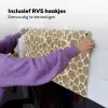 Giraf - Patroon - Beige - Bruin Inductie beschemer met haakjes klein 777 -ky-ophangen-nl