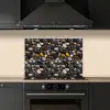Geel - Kiezels - Glad keuken achterwand spatscherm klein 900 -sfeer1
