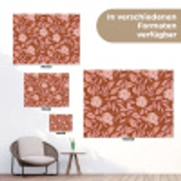 Patroon - Bladeren - Terracotta tuinposter los doek klein 239 -Xsfeer9_DE