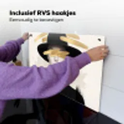 Vrouw - Portret - Modern - Goud - Kunst Inductie beschemer met haakjes klein -ky-ophangen-nl